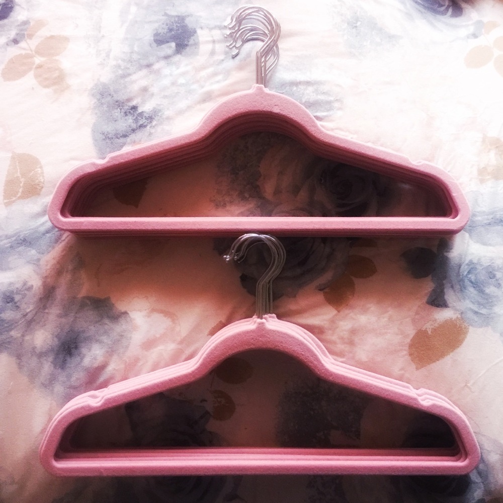 Velvet Blush Pink Hangars ( Set of 22 )